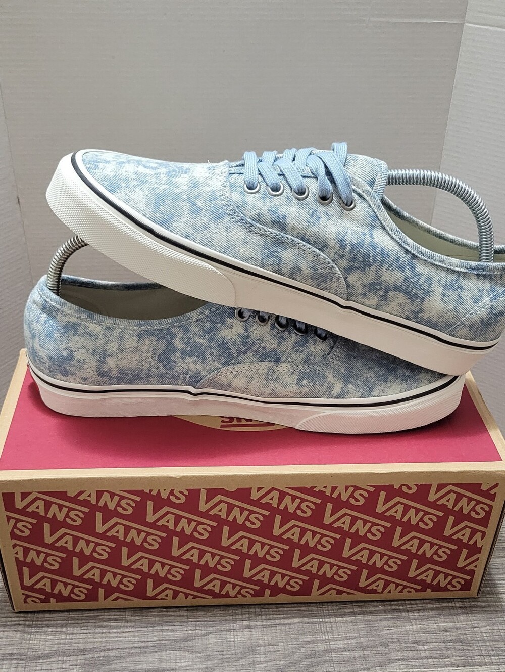 Vans Authentic Light Blue Denim Sneakers Size 10.5 M